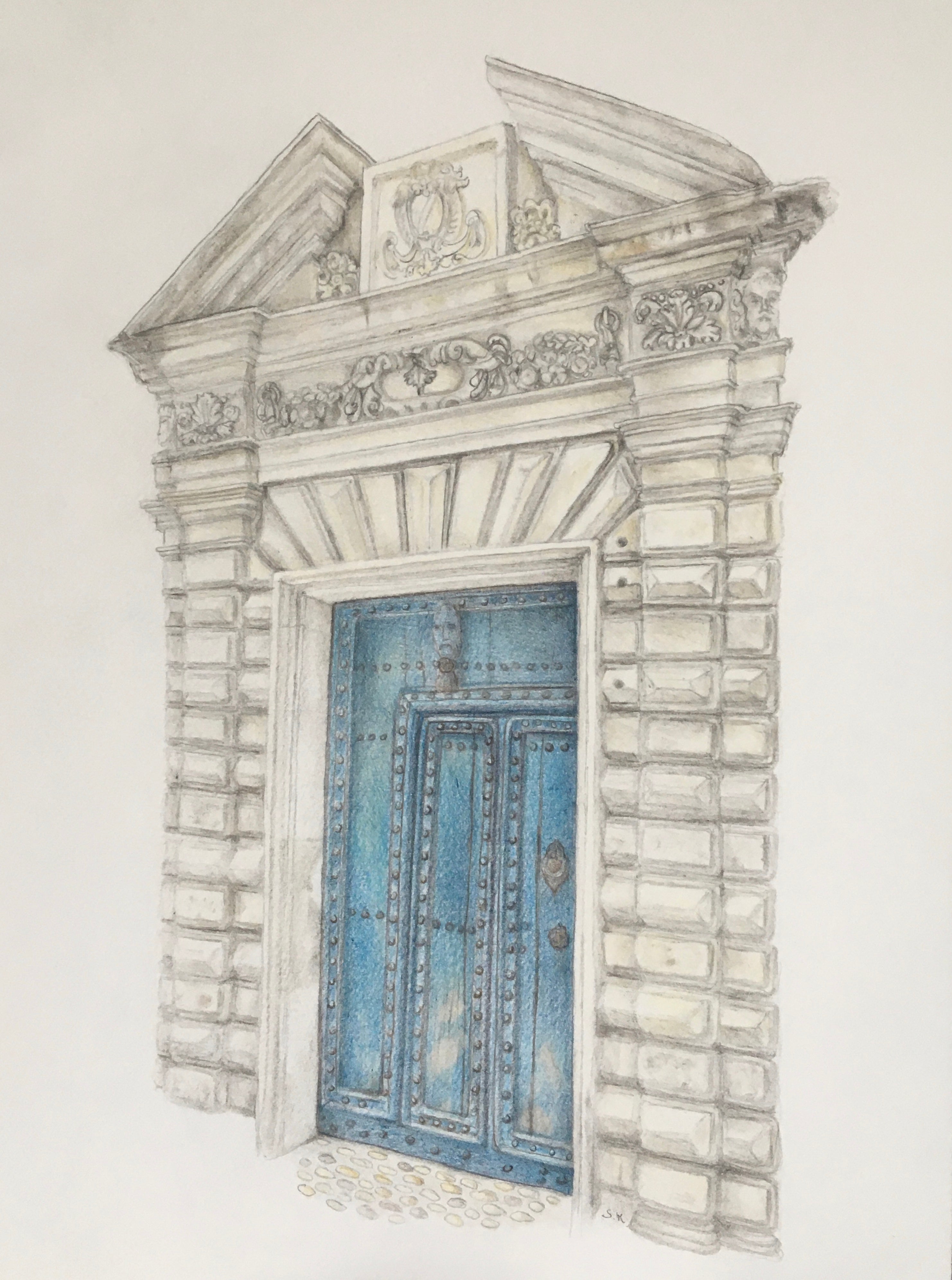 Blue door, Pezenas